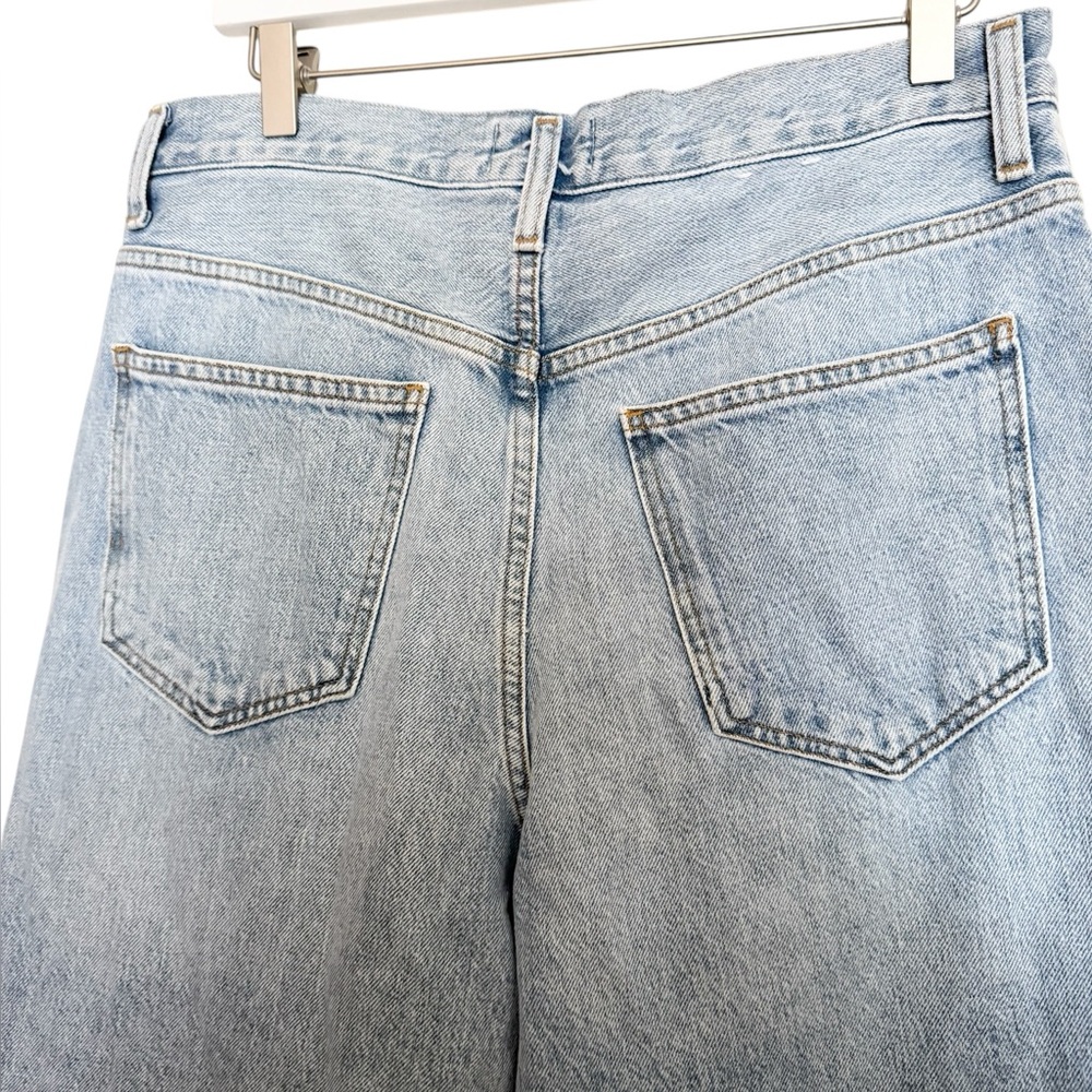 Agolde Light Wash Wide Leg Jeans - Picture 10 of 14